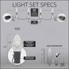 C7 OptiCore LED Commercial Outdoor Christmas Lights Heavy Duty String Set; White Wire Brightest LED Christmas Lights (50 Lights, 50 ft, Red) view 4