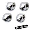 XSPC G1/4" Female to Female 90 Degree Elbow Fitting, Chrome, 4-Pack view 1