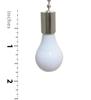 Royal Designs Celling Fan Pull Chain Beaded Ball Extension Chain with Decorative Fan and Light Bulb, Nickel Plated, Set of 2 view 3