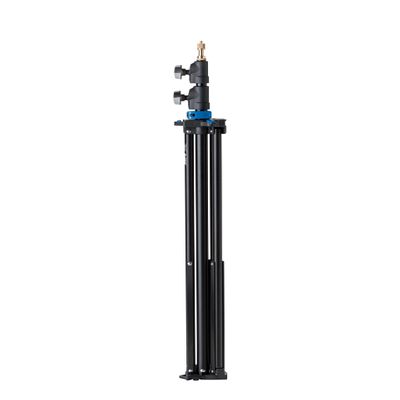 Kupo Midi Click Light Stand, Interlocking Aluminum Stand with Air Cushion, Maximum Height 8', Folds to 27.9',Portable Design for Studio and Location, Silver (KS041711)