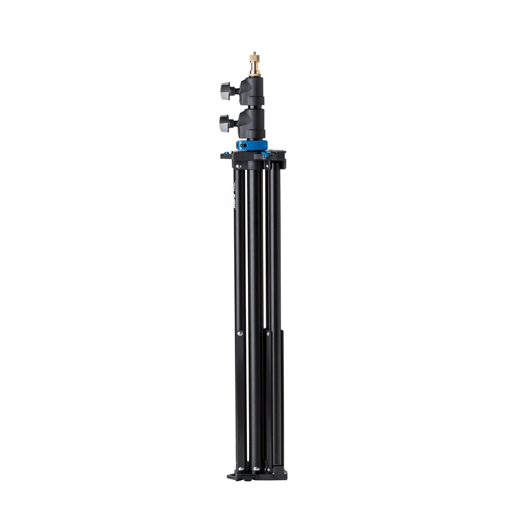 Kupo Midi Click Light Stand, Interlocking Aluminum Stand with Air Cushion, Maximum Height 8', Folds to 27.9',Portable Design for Studio and Location, Silver (KS041711)