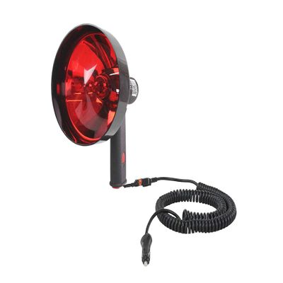 5 Million Candlepower Handheld Spotlight- Red Hunting Lens - 100 Watt Halogen - Spot/Flood Combo(-12