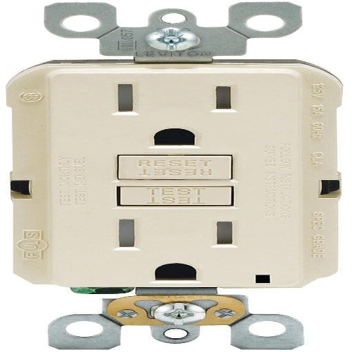Leviton MFG CO R06-GFTR1-0KT Ltalm Tamper Gfci Outlet, No Size