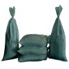 Sand Bags - Empty Woven Polypropylene Sandbags with BUILT-IN TIES, UV Protection; Size: 14" x 26", Qty of 100 (Green) view 1