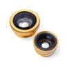 Livestream - Universal Clip 3 in 1 Cell Phone Camera Lens Kit - Fish Eye Lens / 2 in 1 Macro Lens & Wide Angle Lens. Get Enhanced View While Live Streaming. (Gold) view 3