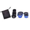 Livestream - Universal Clip 3 in 1 Cell Phone Camera Lens Kit - Fish Eye Lens / 2 in 1 Macro Lens & Wide Angle Lens. Get Enhanced View While Live Streaming. (Blue) view 2