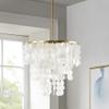 Urban Habitat Isla Capiz Chandeliers Coastal Modern with White Shell Shade Dimmable Ceiling Lamp for Dining Room, Living Room Lighting Fixtures Hanging view 2