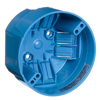 Carlon B720R-SHK Ceiling Fan Box, New Work, 4-Inch Diameter by 2-1/4-Inch Depth, Blue