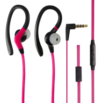 iWorks IEB-825-PNK IPX-7 Waterproof Athletic Sports Earbuds, Pink