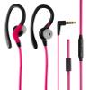 iWorks IEB-825-PNK IPX-7 Waterproof Athletic Sports Earbuds, Pink view 1