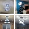 diisunbihuo 3-Ring LED Crystal Chandelier for Dining Room, Silver view 3