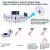 diisunbihuo 3-Ring LED Crystal Chandelier for Dining Room, Silver view 4