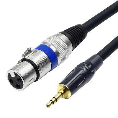 Disino XLR to 3.5mm (1/8 inch) Stereo Microphone Cable for Camcorders, DSLR Cameras, Computer Recording Device and More - 5ft