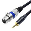 Disino XLR to 3.5mm (1/8 inch) Stereo Microphone Cable for Camcorders, DSLR Cameras, Computer Recording Device and More - 5ft view 1
