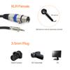Disino XLR to 3.5mm (1/8 inch) Stereo Microphone Cable for Camcorders, DSLR Cameras, Computer Recording Device and More - 5ft view 2