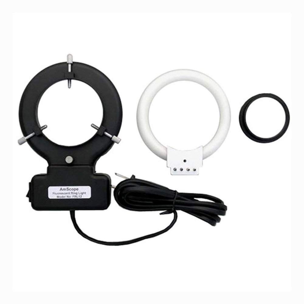 AmScope FRL12-A 12W Microscope Fluorescent Ring Light + Adapter