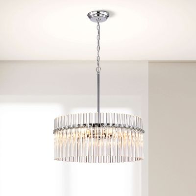 Jojospring Casandra 5-Light Chrome Pendant Crystal Chandelier