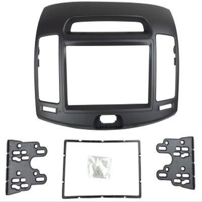 DKMUS Car Stereo Dash Radio Fascia Kit for 2006-2010 Hyundai Elantra (HD), Avante (HD) 2006-2010 Installation Trim Panel Frame Double Din (Black)