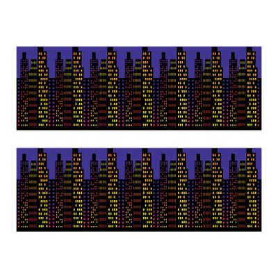 Beistle Cityscape Wall Backdrops, 4 x 30, 2 Pack Photo Backdrop, Easy to Adhere Wall Covering, Party Decor, City Backdrop, Hero Party Decorations, Photography Background