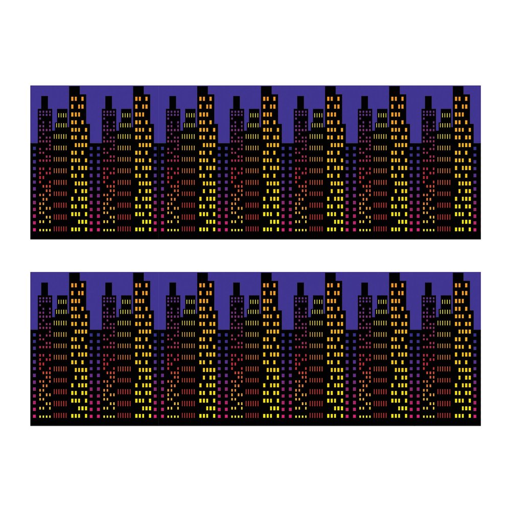 Beistle Cityscape Wall Backdrops, 4 x 30, 2 Pack Photo Backdrop, Easy to Adhere Wall Covering, Party Decor, City Backdrop, Hero Party Decorations, Photography Background