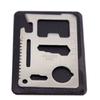 MANION Outdoorsman 11 in 1 Stainless Steel Credit Card Survival Tools Multipurpose Silver Beer Bottle Opener Portable Wallet Pocket Size Multi tool (2-Pack) view 2