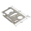 MANION Outdoorsman 11 in 1 Stainless Steel Credit Card Survival Tools Multipurpose Silver Beer Bottle Opener Portable Wallet Pocket Size Multi tool (2-Pack) view 3