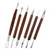 QIXINSTAR 6pcs Pottery Clay Wax Sculpture Carving Modelling Tools Hand Cutter DIY Art Craft Nicking Cutter Graver Scalpel Multi Pen view 1