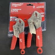 New Milwaukee 48-22-3402 2 Piece Torque Lock 2 Piece Locking Pliers Set Sale