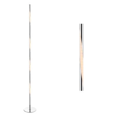 JONATHAN Y Pilar LED Floor Lamp 63.75" Modern Integrated Light, Chrome