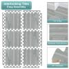 Sorbus Wood Grain Foam Floor Tiles (16 Tiles, 16 Sq Ft, Gray) view 4