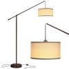 Brightech Hudson 2 - LED Floor lamp, Tall Lamp with Sturdy Base, Contemporary Arc Lamp for Living Rooms & Offices, Great Living Room Dcor, Mid Century Modern Light for Bedroom - Rubbed Bronze view 1