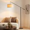 Brightech Hudson 2 - LED Floor lamp, Tall Lamp with Sturdy Base, Contemporary Arc Lamp for Living Rooms & Offices, Great Living Room Dcor, Mid Century Modern Light for Bedroom - Rubbed Bronze view 2