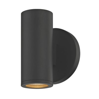 Wall Mounted Cylinder Up/Down Outdoor Light in Matte Black Finish
