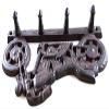 Cast Iron Motorcycle Themed Hook Rack view 4