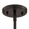 Seeded Glass Pendant Light Bronze Finish 14-Inch Wide view 3