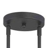 Industrial Seeded Glass Linear Pendant Light Black 4 Lt view 3