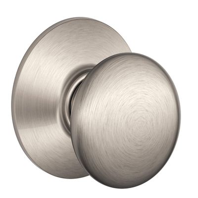 Schlage F10 V PLY 619 Plymouth Door Knob, Hall & Closet Passage Lock, Satin Nickel
