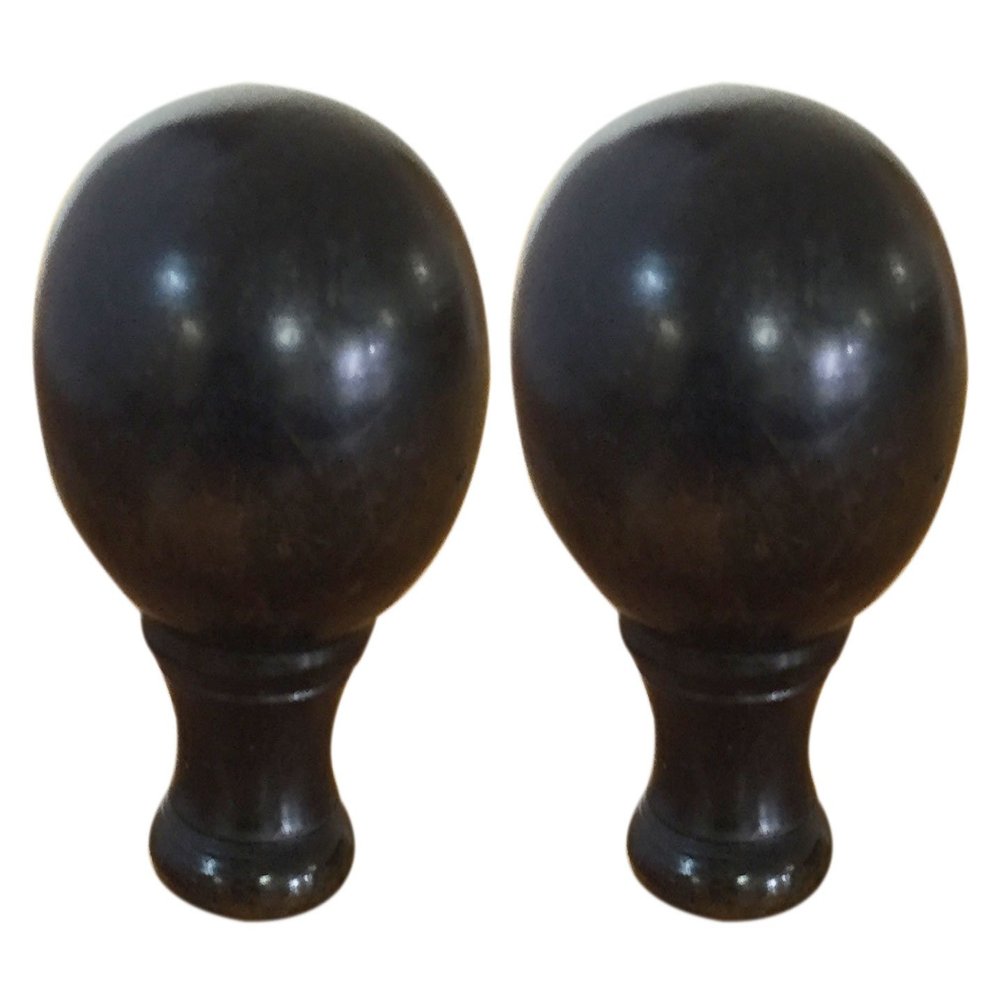 Royal Designs Medium Ball Lamp Finial for Lamp Shade- Antique Brass Set of 2