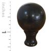 Royal Designs Medium Ball Lamp Finial for Lamp Shade- Antique Brass Set of 2 view 3