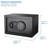 Barska 0.36 Cubic Foot Compact Digital Keypad Safe Solid Steel Security Lock Box with Quick Access PIN Code, Dual Steel Deadbolts & Backup Keys for Home or Office Use view 4