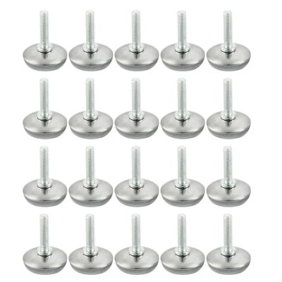 uxcell Furniture Adjustable Glide Leveling Foot 6mm x 25mm Thread 20 Pcs