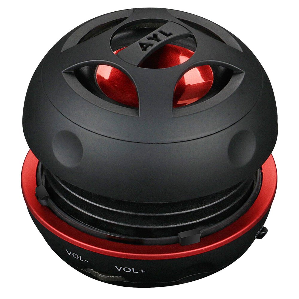 AYL Mini Speaker System, Portable Plug-in Speaker with 3.5mm Aux Input & 3.5 mm Jack, External Audio for Laptop, MP3, iPhone Small Wireless Bluetooth Speaker with Built-in Mic (Black)