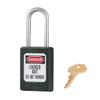 Lockout Padlock, KD, Black, 3/16 in. Dia. view 1