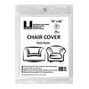 Uboxes (72x46) Chair Covers 2 MIL Heavy Duty Polyethylene to Protect Items from Dust Dirt and Spills, Clear, Set of 2 view 1