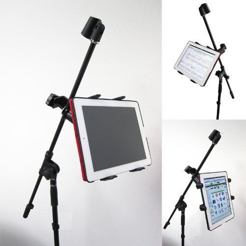 ChargerCity Music Mic Microphone Stand Tablet Mount with 360 Swivel Adjust Holder for iPad Pro Air Mini Pixel Galaxy Tab Surface Pro/Book (iPad & Stand is not Included)