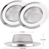 Sink Tub Strainer Screen Stainless Steel Fits 3"- 3 1/2" Drains - Kitchen Tools view 4