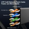 Cat 6 Ethernet Cable 100 ft, Indoor&Outdoor, High Speed 10Gbps Internet Network, Pure Copper Flat Ethernet Patch Cable Long, Computer LAN Cable with Clips & Straps for Router, Modem, PS4/5, Black view 4