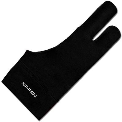 XPPen Artist Drawing Glove 2-Fingers Digital Art Glove for Graphics Drawing Tablet Drawing Glove Right Hand and Left Hand (Size L) Black
