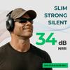 Pro For Sho 34dB NRR Ear Protection, Noise Reduction Ear Muffs - Black view 2