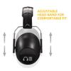 Pro For Sho 34dB NRR Ear Protection, Noise Reduction Ear Muffs - Black view 3